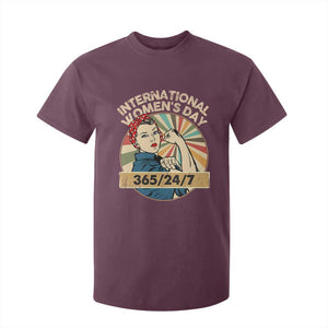International Women's Day IWD 8 March 2025 T Shirt For Kid TS11 Maroon Print Your Wear
