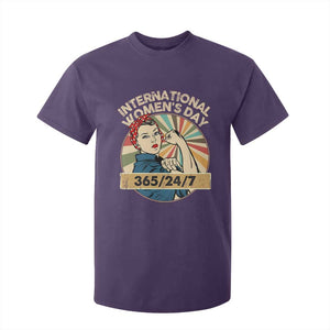 International Women's Day IWD 8 March 2025 T Shirt For Kid TS11 Purple Print Your Wear