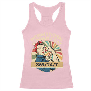 International Women's Day IWD 8 March 2025 Racerback Tank Top TS11 Light Pink Print Your Wear