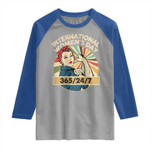 International Women's Day IWD 8 March 2025 Raglan Shirt TS11 Sport Gray Royal Print Your Wear