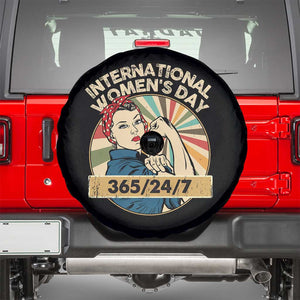 International Women's Day IWD 8 March 2025 Spare Tire Cover TS11 Black Print Your Wear
