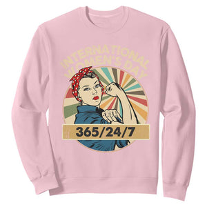 International Women's Day IWD 8 March 2025 Sweatshirt TS11 Light Pink Print Your Wear