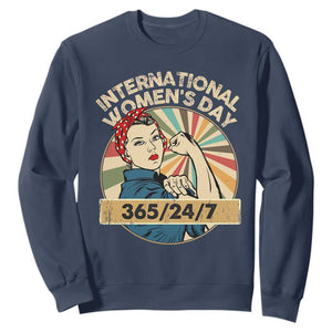 International Women's Day IWD 8 March 2025 Sweatshirt TS11 Navy Print Your Wear