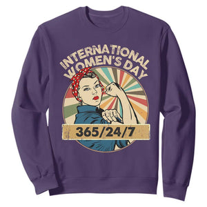 International Women's Day IWD 8 March 2025 Sweatshirt TS11 Purple Print Your Wear