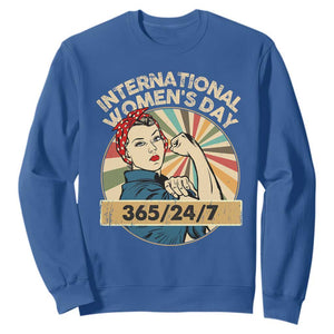 International Women's Day IWD 8 March 2025 Sweatshirt TS11 Royal Blue Print Your Wear