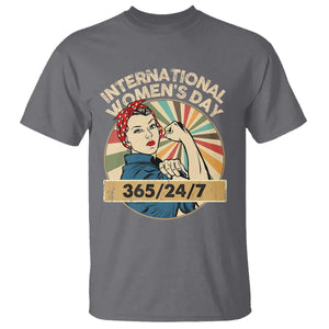 International Women's Day IWD 8 March 2025 T Shirt TS11 Charcoal Print Your Wear
