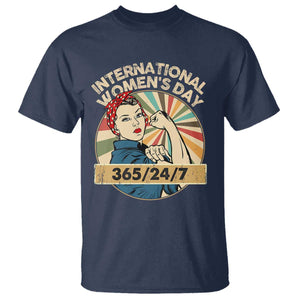 International Women's Day IWD 8 March 2025 T Shirt TS11 Navy Print Your Wear