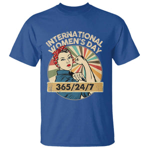 International Women's Day IWD 8 March 2025 T Shirt TS11 Royal Blue Print Your Wear