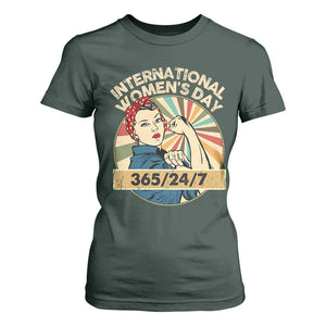 International Women's Day IWD 8 March 2025 T Shirt For Women TS11 Dark Forest Green Print Your Wear