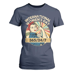 International Women's Day IWD 8 March 2025 T Shirt For Women TS11 Navy Print Your Wear