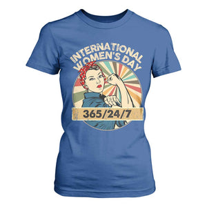 International Women's Day IWD 8 March 2025 T Shirt For Women TS11 Royal Blue Print Your Wear