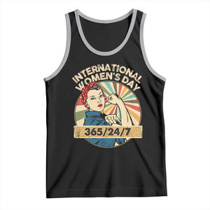 International Women's Day IWD 8 March 2025 Tank Top TS11 Black Athletic Heather Print Your Wear