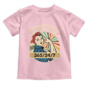 International Women's Day IWD 8 March 2025 Toddler T Shirt TS11 Light Pink Print Your Wear