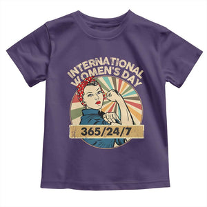 International Women's Day IWD 8 March 2025 Toddler T Shirt TS11 Purple Print Your Wear