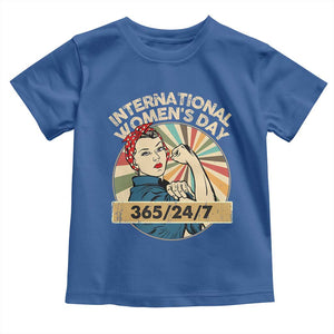 International Women's Day IWD 8 March 2025 Toddler T Shirt TS11 Royal Blue Print Your Wear