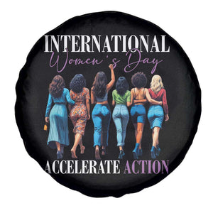 International Women's Day 2025 Spare Tire Cover Accelerate Action 8 March IWD TS11 Print Your Wear