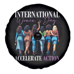International Women's Day 2025 Spare Tire Cover Accelerate Action 8 March IWD TS11 Print Your Wear