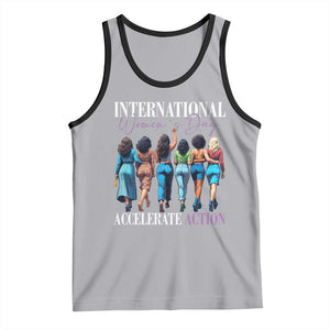 International Women's Day 2025 Tank Top Accelerate Action 8 March IWD TS11 Athletic Heather Black Print Your Wear