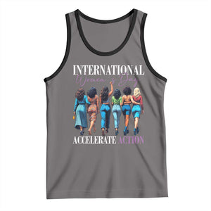 International Women's Day 2025 Tank Top Accelerate Action 8 March IWD TS11 Deep Heather Black Print Your Wear