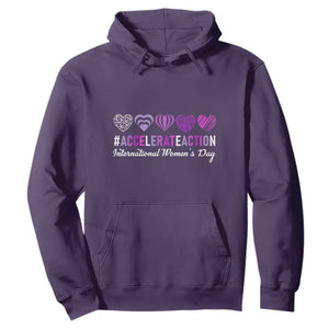 International Women's Day 2025 Hoodie Accelerate Action IWD 8 March TS11 Purple Print Your Wear