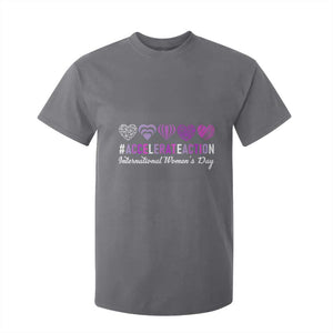 International Women's Day 2025 T Shirt For Kid Accelerate Action IWD 8 March TS11 Charcoal Print Your Wear