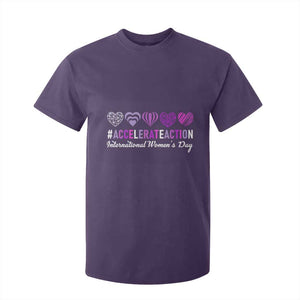 International Women's Day 2025 T Shirt For Kid Accelerate Action IWD 8 March TS11 Purple Print Your Wear