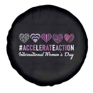 International Women's Day 2025 Spare Tire Cover Accelerate Action IWD 8 March TS11 Print Your Wear