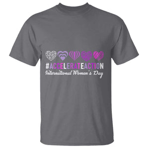 International Women's Day 2025 T Shirt Accelerate Action IWD 8 March TS11 Charcoal Print Your Wear