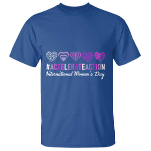 International Women's Day 2025 T Shirt Accelerate Action IWD 8 March TS11 Royal Blue Print Your Wear