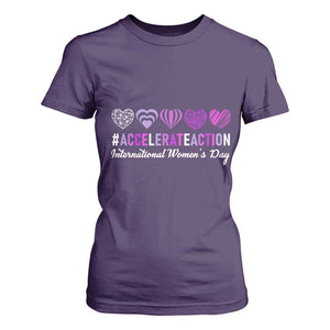 International Women's Day 2025 T Shirt For Women Accelerate Action IWD 8 March TS11 Purple Print Your Wear