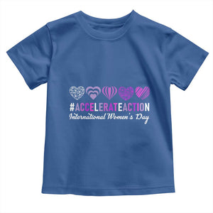 International Women's Day 2025 Toddler T Shirt Accelerate Action IWD 8 March TS11 Royal Blue Print Your Wear