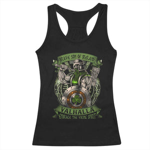 Irish Viking Racerback Tank Top Brave Son Of Ireland Valhalla Embrace The Viking Spirit TS11 Black Print Your Wear