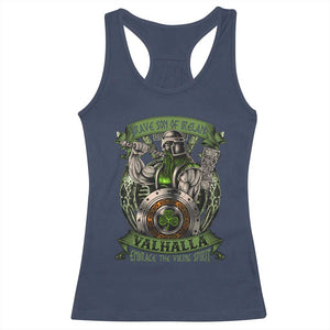 Irish Viking Racerback Tank Top Brave Son Of Ireland Valhalla Embrace The Viking Spirit TS11 Navy Print Your Wear