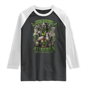 Irish Viking Raglan Shirt Brave Son Of Ireland Valhalla Embrace The Viking Spirit TS11 Black White Print Your Wear
