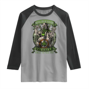 Irish Viking Raglan Shirt Brave Son Of Ireland Valhalla Embrace The Viking Spirit TS11 Sport Gray Black Print Your Wear