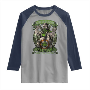 Irish Viking Raglan Shirt Brave Son Of Ireland Valhalla Embrace The Viking Spirit TS11 Sport Gray Navy Print Your Wear