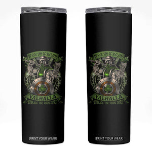 Irish Viking Skinny Tumbler Brave Son Of Ireland Valhalla Embrace The Viking Spirit TS11 Black Print Your Wear