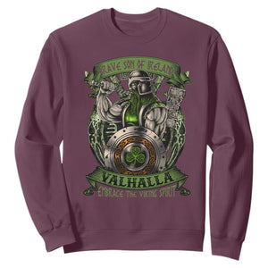 Irish Viking Sweatshirt Brave Son Of Ireland Valhalla Embrace The Viking Spirit TS11 Maroon Print Your Wear