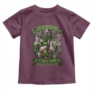 Irish Viking Toddler T Shirt Brave Son Of Ireland Valhalla Embrace The Viking Spirit TS11 Maroon Print Your Wear