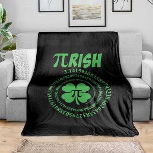 Funny St Patricks Day Pi Symbol Lover Throw Blanket Pirish 3,14 Pi Number Shamrock TS11 Print Your Wear