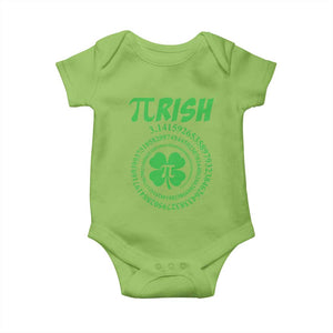 Funny St Patricks Day Pi Symbol Lover Baby Onesie Pirish 3,14 Pi Number Shamrock TS11 Lime Print Your Wear
