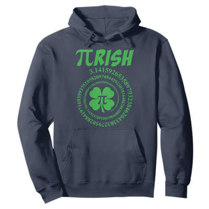 Funny St Patricks Day Pi Symbol Lover Hoodie Pirish 3,14 Pi Number Shamrock TS11 Navy Print Your Wear