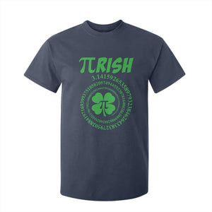 Funny St Patricks Day Pi Symbol Lover T Shirt For Kid Pirish 3,14 Pi Number Shamrock TS11 Navy Print Your Wear