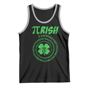 Funny St Patricks Day Pi Symbol Lover Tank Top Pirish 3,14 Pi Number Shamrock TS11 Black Athletic Heather Print Your Wear