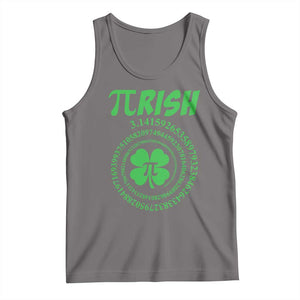 Funny St Patricks Day Pi Symbol Lover Tank Top Pirish 3,14 Pi Number Shamrock TS11 Deep Heather Print Your Wear