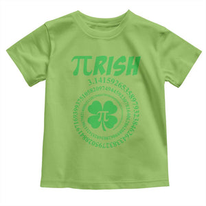 Funny St Patricks Day Pi Symbol Lover Toddler T Shirt Pirish 3,14 Pi Number Shamrock TS11 Lime Print Your Wear