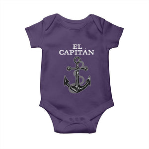 El Capitan Boating Captain Baby Onesie Funny Boat Sailing Vintage Anchor TS11 Purple Print Your Wear