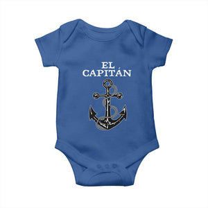 El Capitan Boating Captain Baby Onesie Funny Boat Sailing Vintage Anchor TS11 Royal Blue Print Your Wear