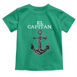 El Capitan Boating Captain Toddler T Shirt Funny Boat Sailing Vintage Anchor TS11 Irish Green Print Your Wear
