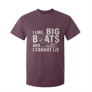 I Like Big Boats And I Cannot Lie T Shirt For Kid Funny Boating Cruise Ship TS11 Maroon Print Your Wear